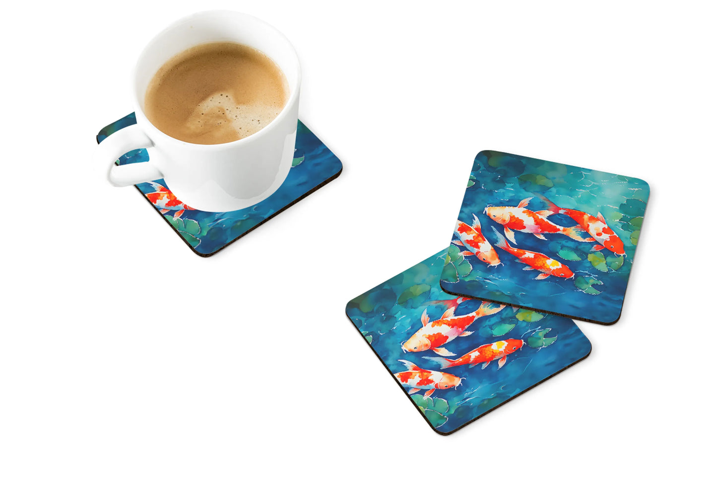 Koi Fish Foam Coasters