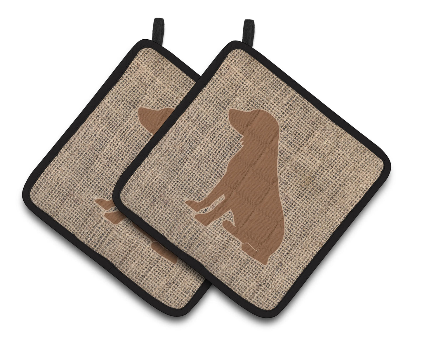 Dog Artwork Pair of Pot Holders - Size: 7.5 X 7.5 | Pack Of: 1