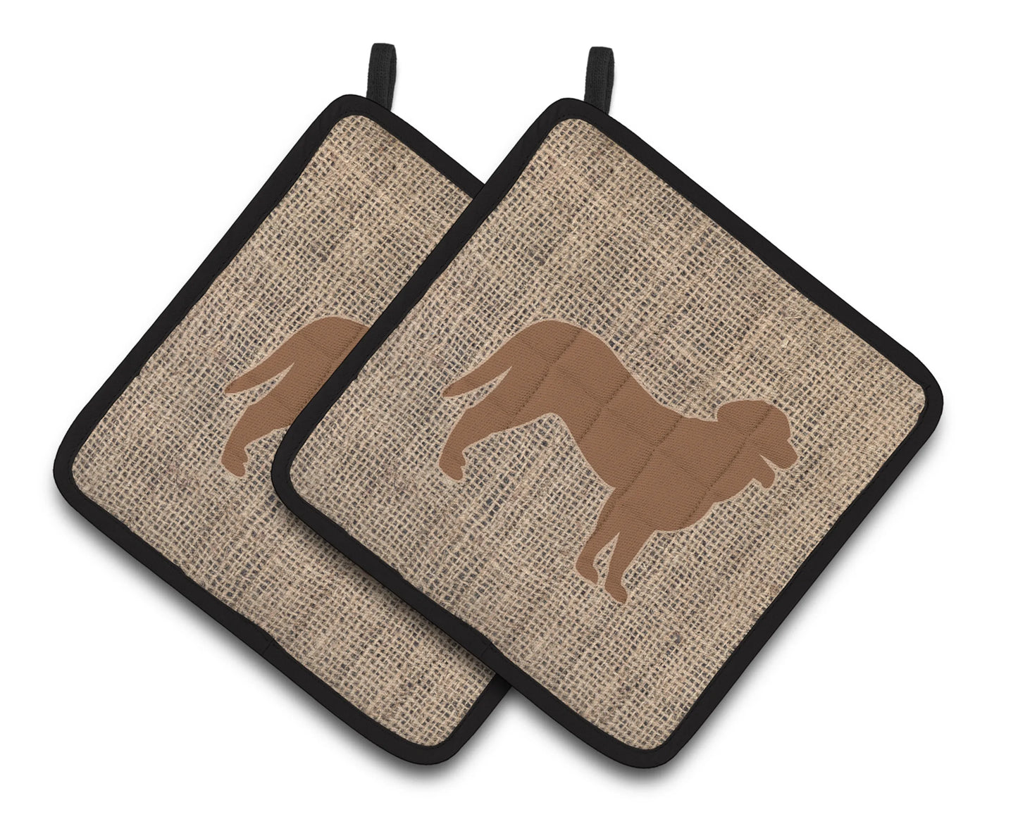 Dog Artwork Pair of Pot Holders - Size: 7.5 X 7.5 | Pack Of: 1