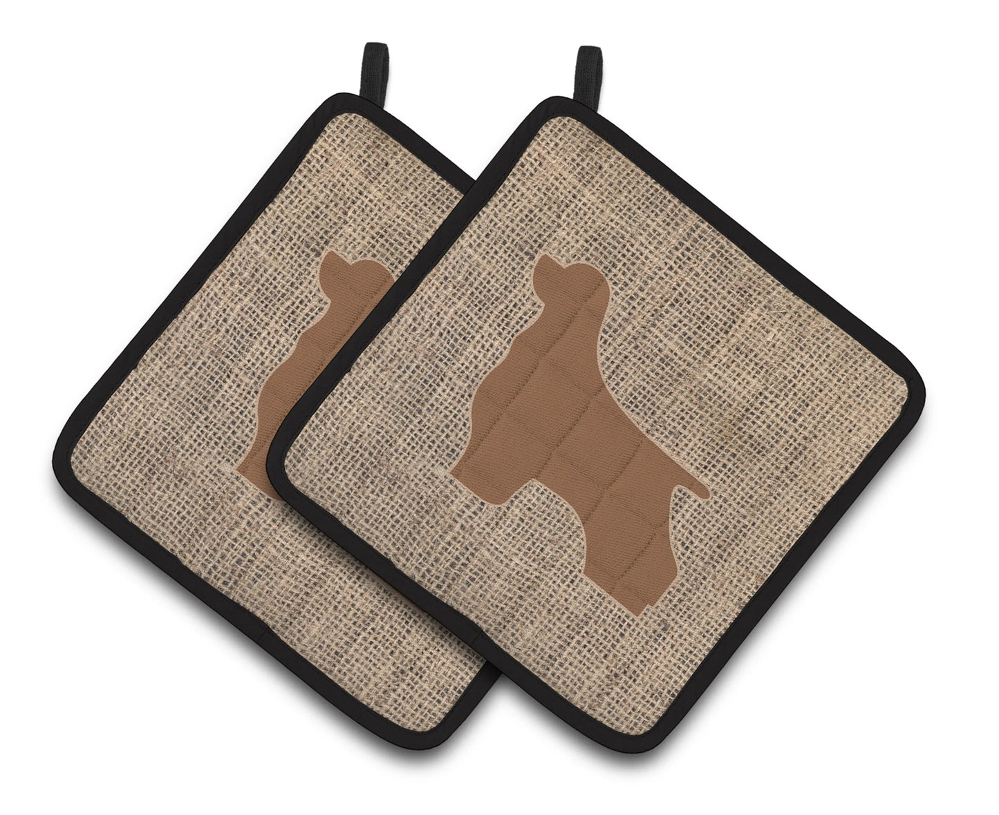 Dog Artwork Pair of Pot Holders - Size: 7.5 X 7.5 | Pack Of: 1