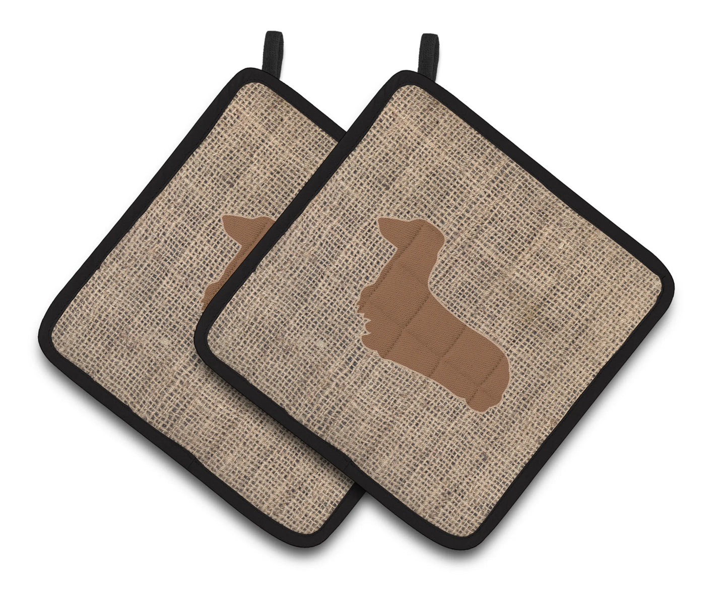 Dog Artwork Pair of Pot Holders - Size: 7.5 X 7.5 | Pack Of: 1