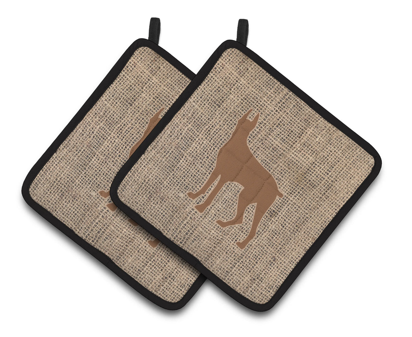 Dog Artwork Pair of Pot Holders - Size: 7.5 X 7.5 | Pack Of: 1
