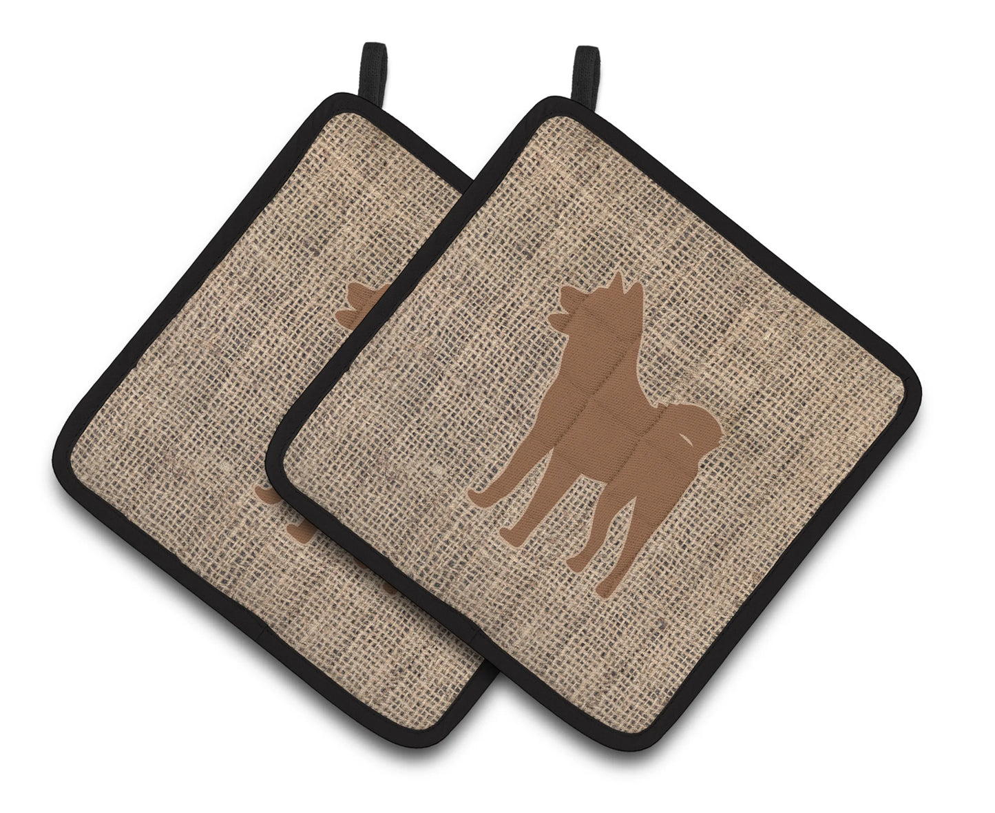 Dog Artwork Pair of Pot Holders - Size: 7.5 X 7.5 | Pack Of: 1
