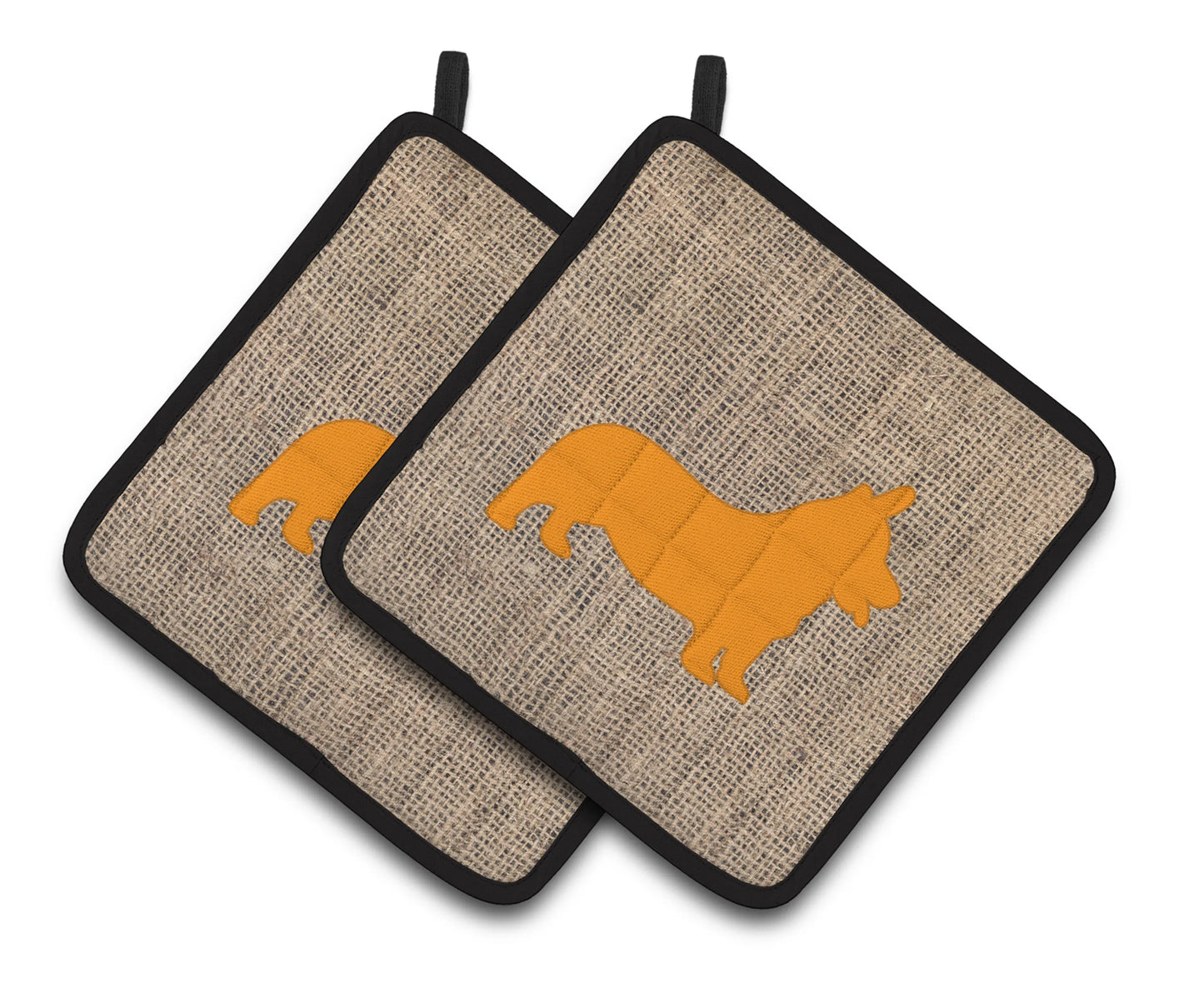 Dog Artwork Pair of Pot Holders - Size: 7.5 X 7.5 | Pack Of: 1