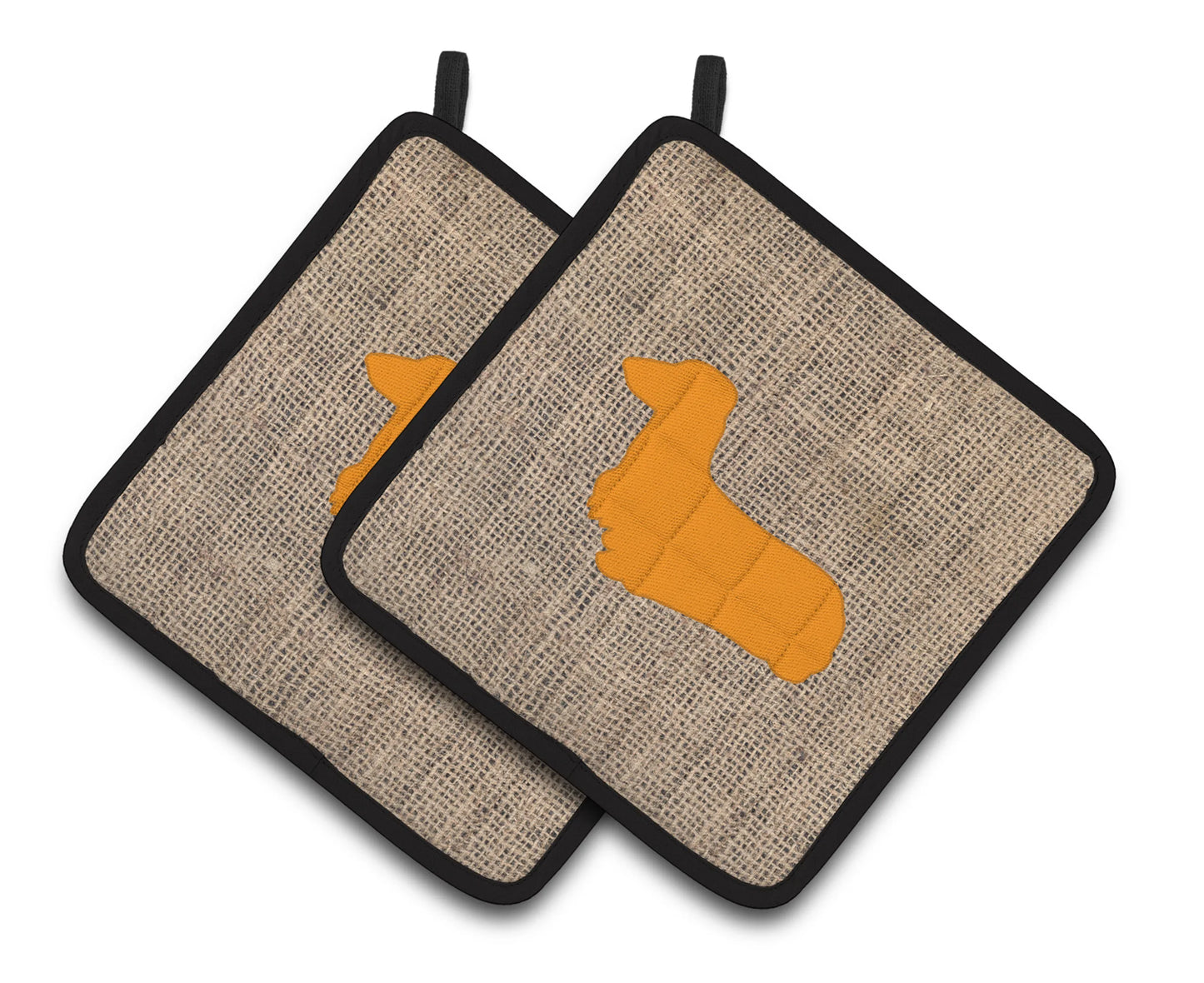 Dog Artwork Pair of Pot Holders - Size: 7.5 X 7.5 | Pack Of: 1