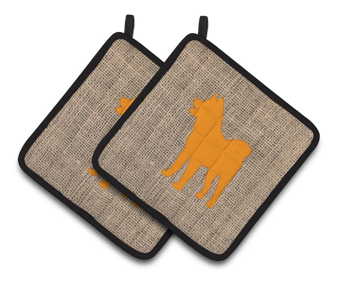 Dog Artwork Pair of Pot Holders - Size: 7.5 X 7.5 | Pack Of: 1