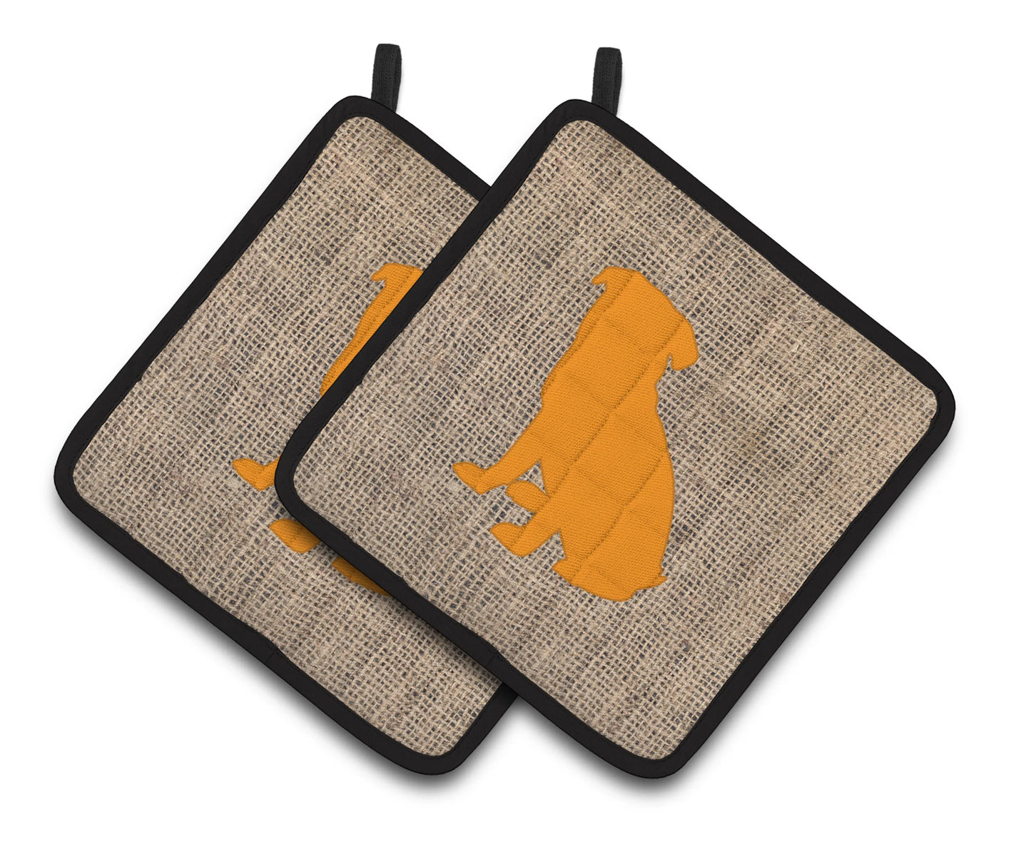 Dog Artwork Pair of Pot Holders - Size: 7.5 X 7.5 | Pack Of: 1