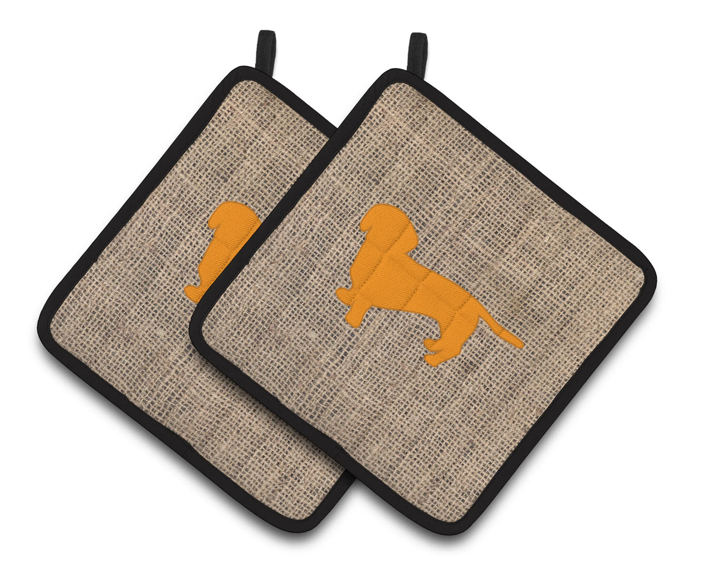 Dog Artwork Pair of Pot Holders - Size: 7.5 X 7.5 | Pack Of: 1