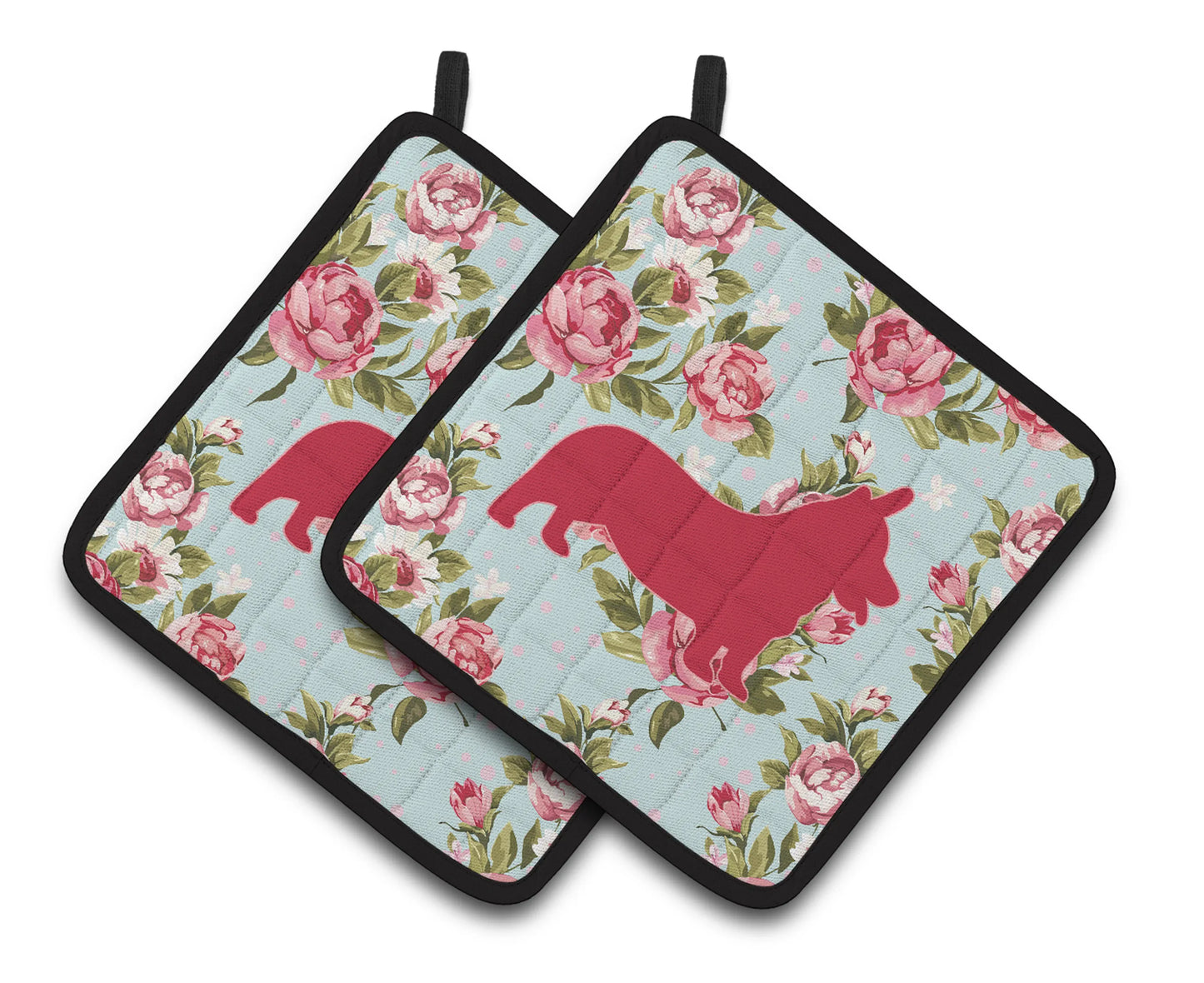 Dog Artwork Pair of Pot Holders - Size: 7.5 X 7.5 | Pack Of: 1