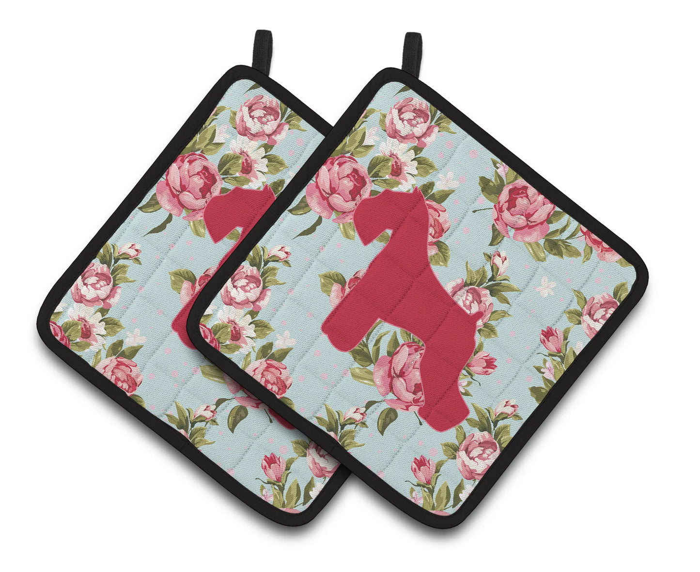 Dog Artwork Pair of Pot Holders - Size: 7.5 X 7.5 | Pack Of: 1
