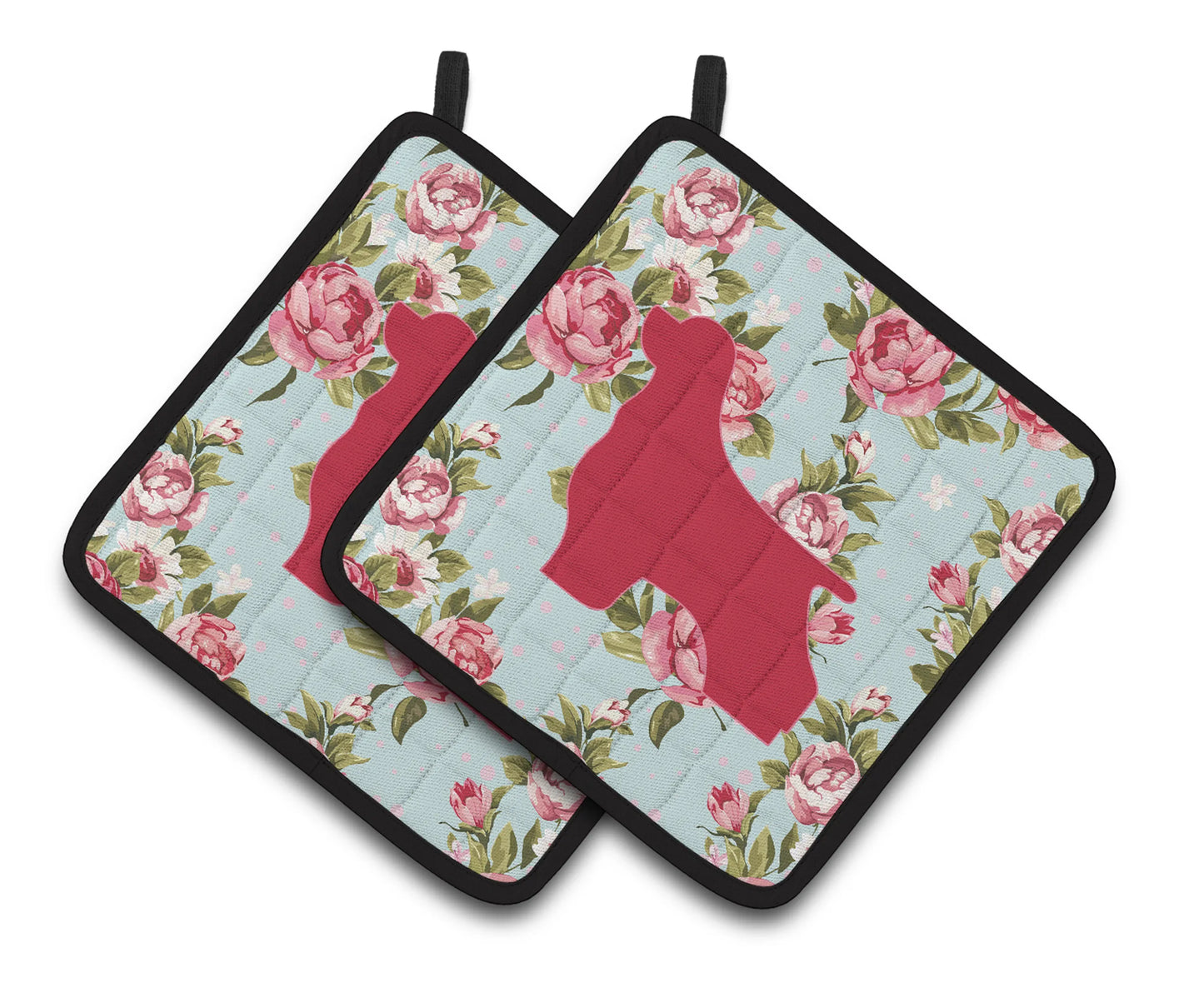 Dog Artwork Pair of Pot Holders - Size: 7.5 X 7.5 | Pack Of: 1