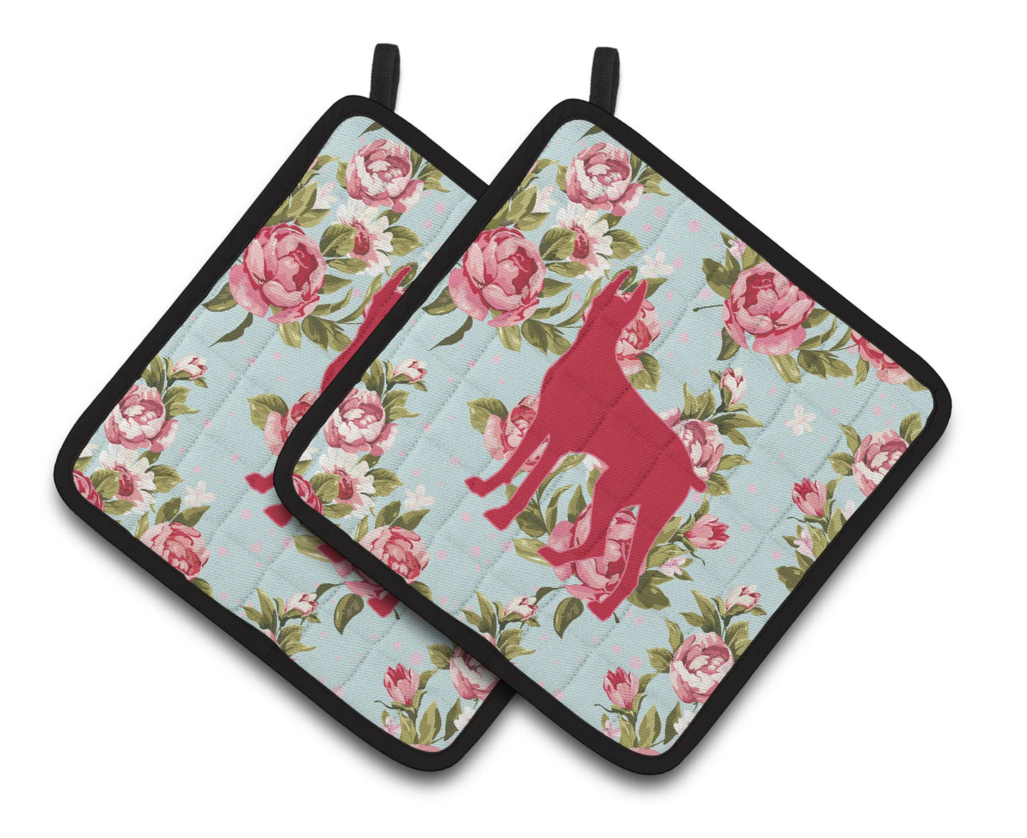 Dog Artwork Pair of Pot Holders - Size: 7.5 X 7.5 | Pack Of: 1