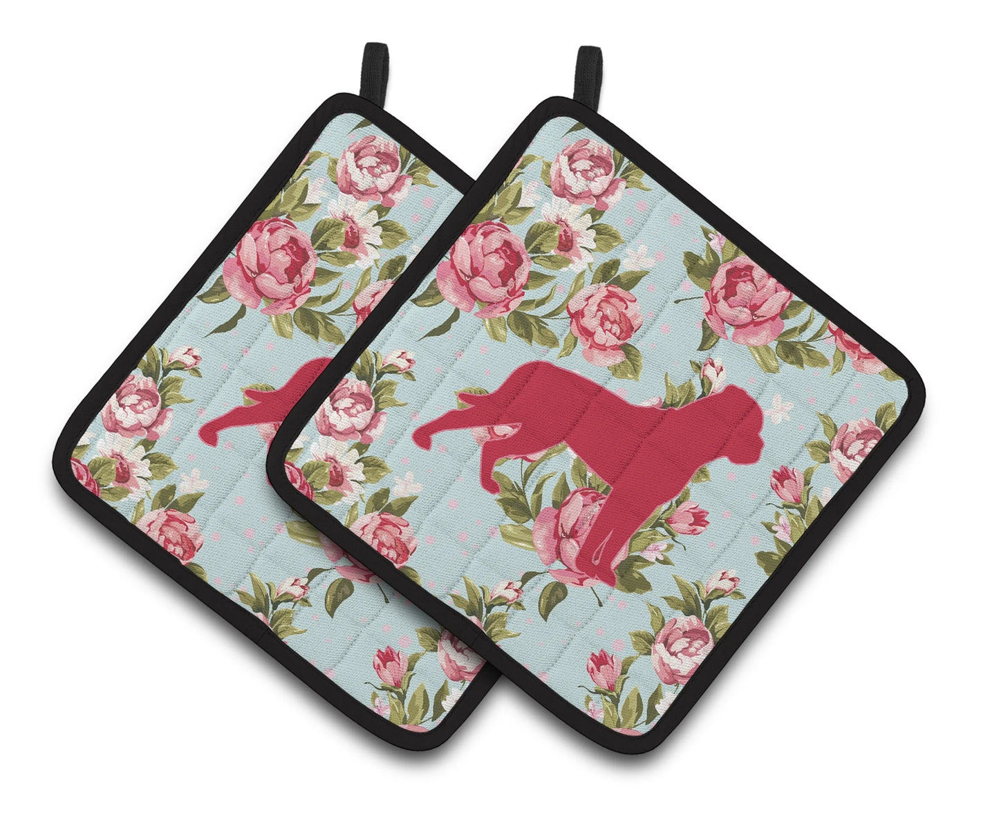 Dog Artwork Pair of Pot Holders - Size: 7.5 X 7.5 | Pack Of: 1