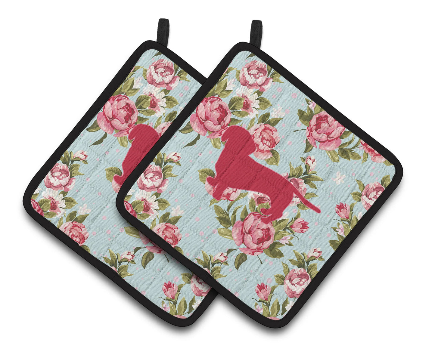 Dog Artwork Pair of Pot Holders - Size: 7.5 X 7.5 | Pack Of: 1