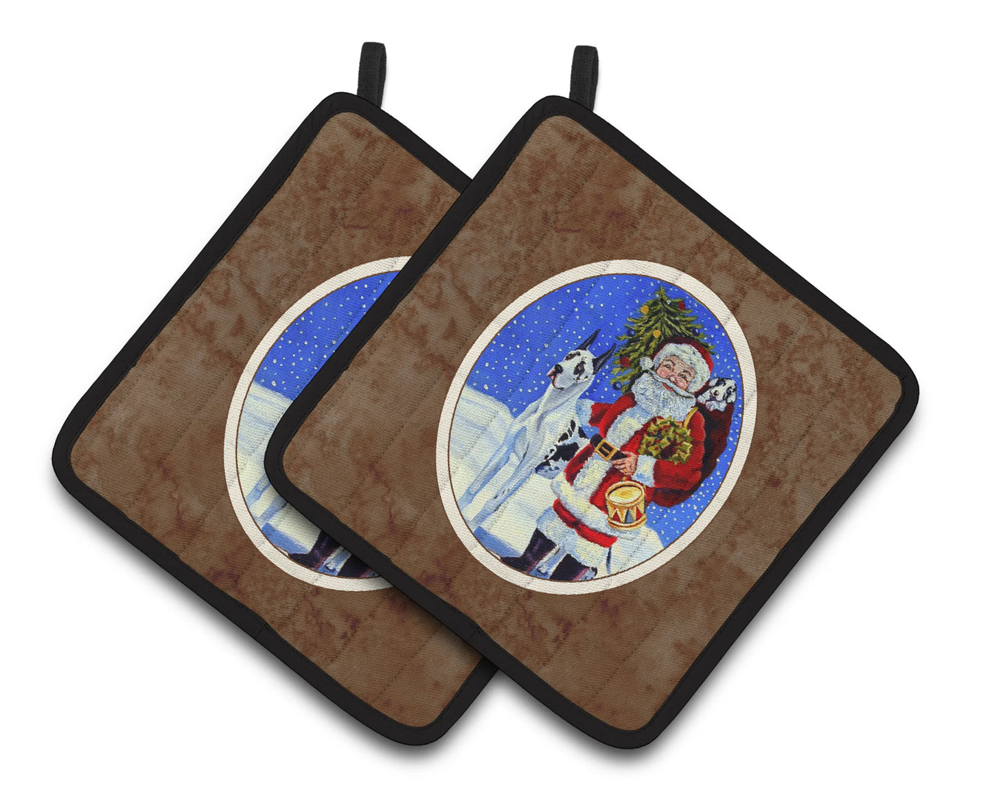Dog Artwork Pair of Pot Holders - Size: 7.5 X 7.5 | Pack Of: 1