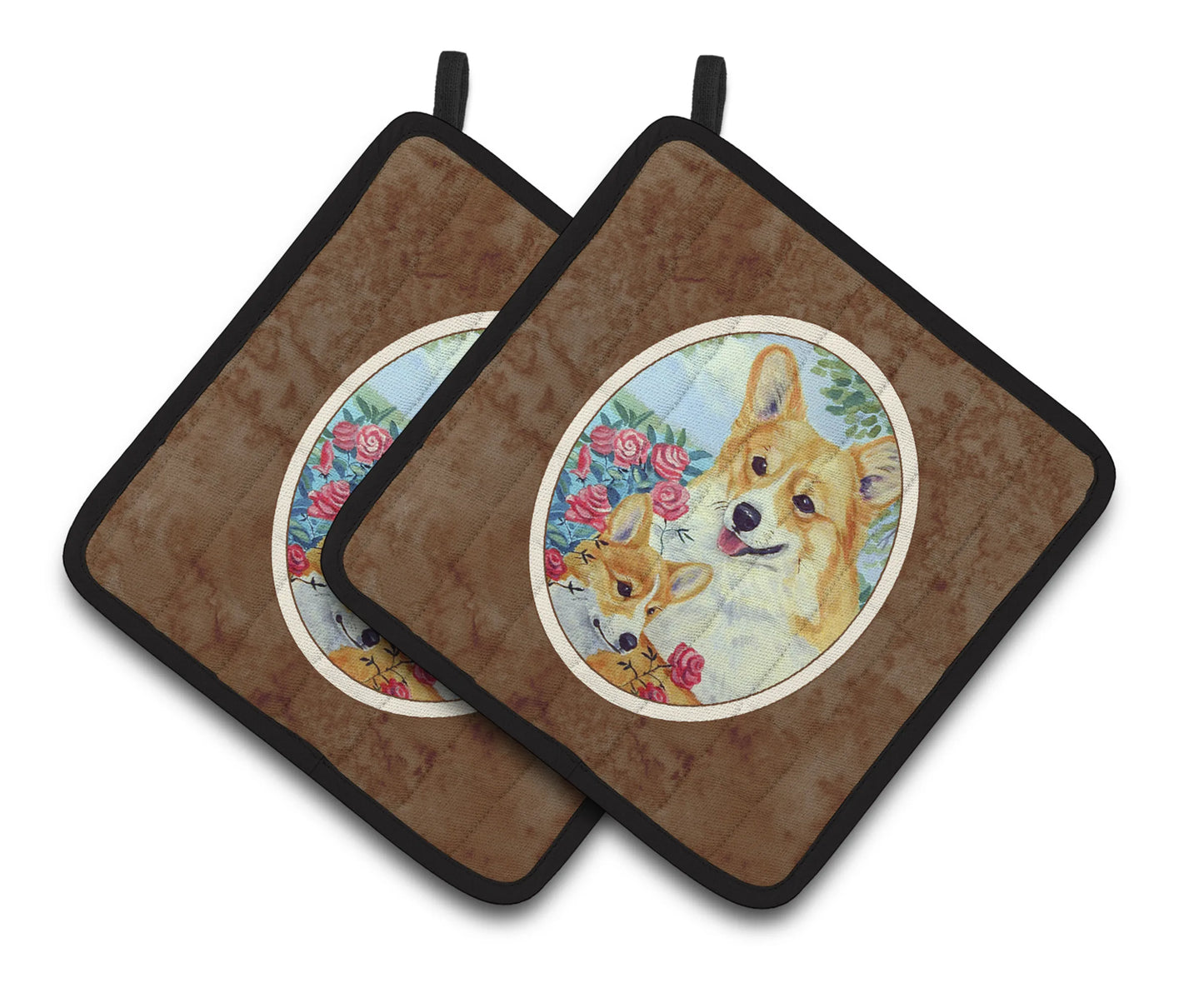 Dog Artwork Pair of Pot Holders - Size: 7.5 X 7.5 | Pack Of: 1