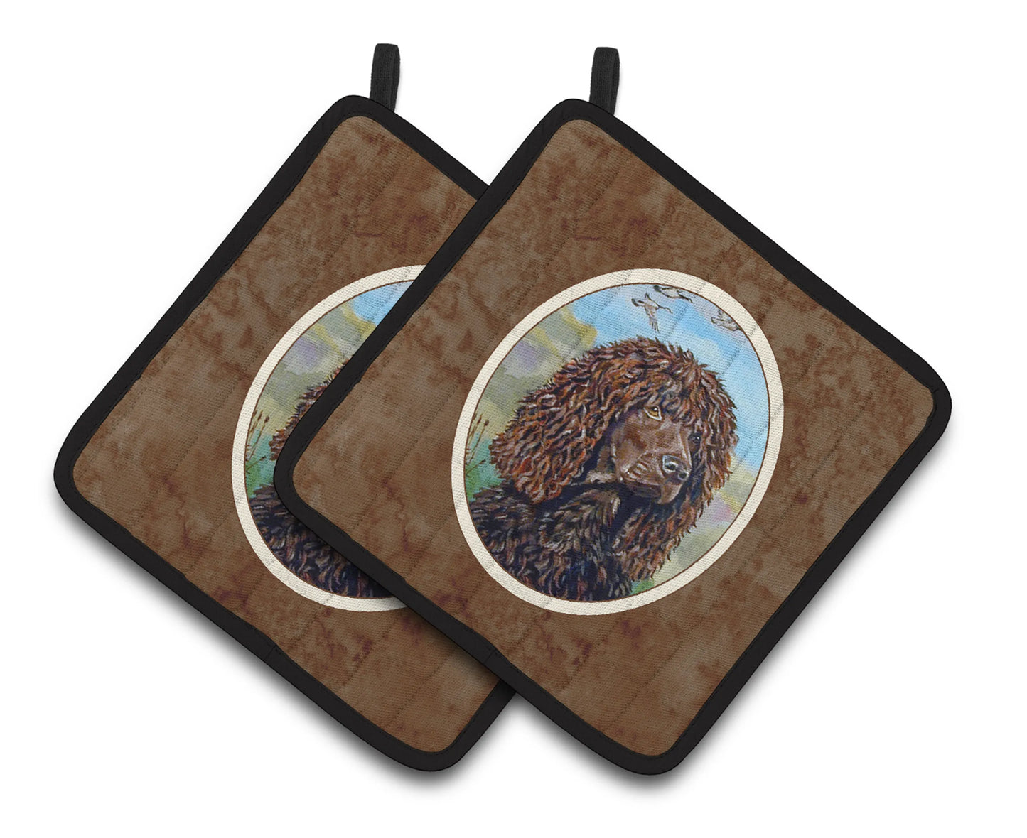 Dog Artwork Pair of Pot Holders - Size: 7.5 X 7.5 | Pack Of: 1
