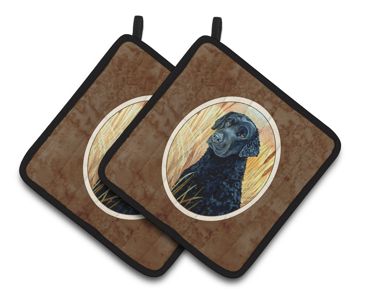Dog Artwork Pair of Pot Holders - Size: 7.5 X 7.5 | Pack Of: 1