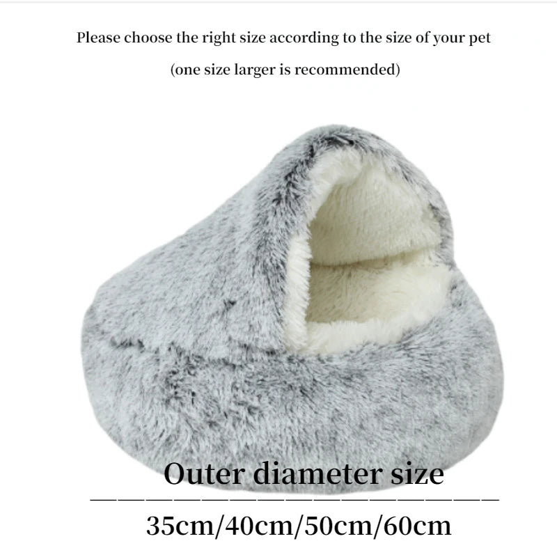 2-in-1 Plush Pet Warm Bed