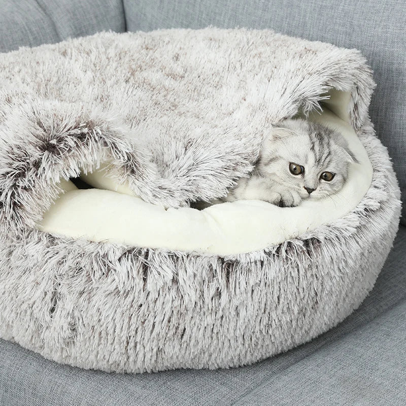 2-in-1 Plush Pet Warm Bed