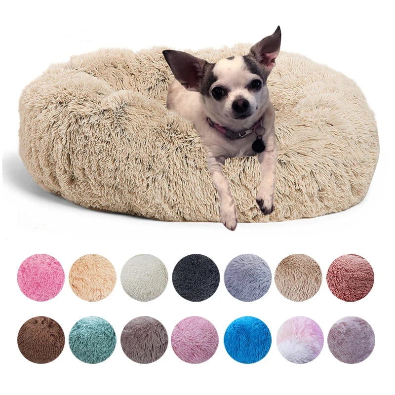 Plush Round Pet Bed