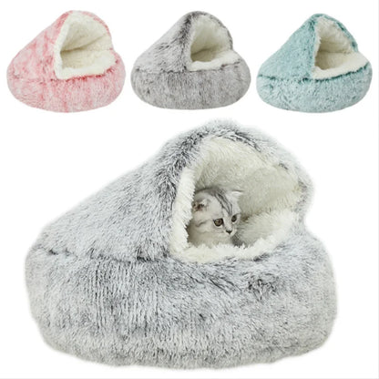 2-in-1 Plush Pet Warm Bed