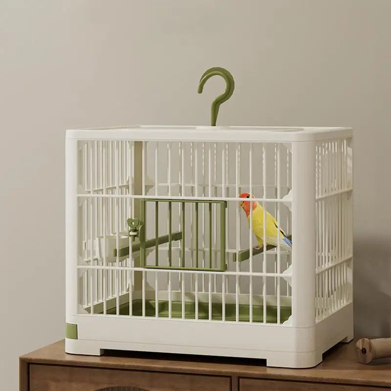 Portable Parrot Cage with Stand & Tray