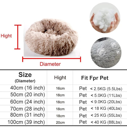 Plush Donut Pet Bed Bed