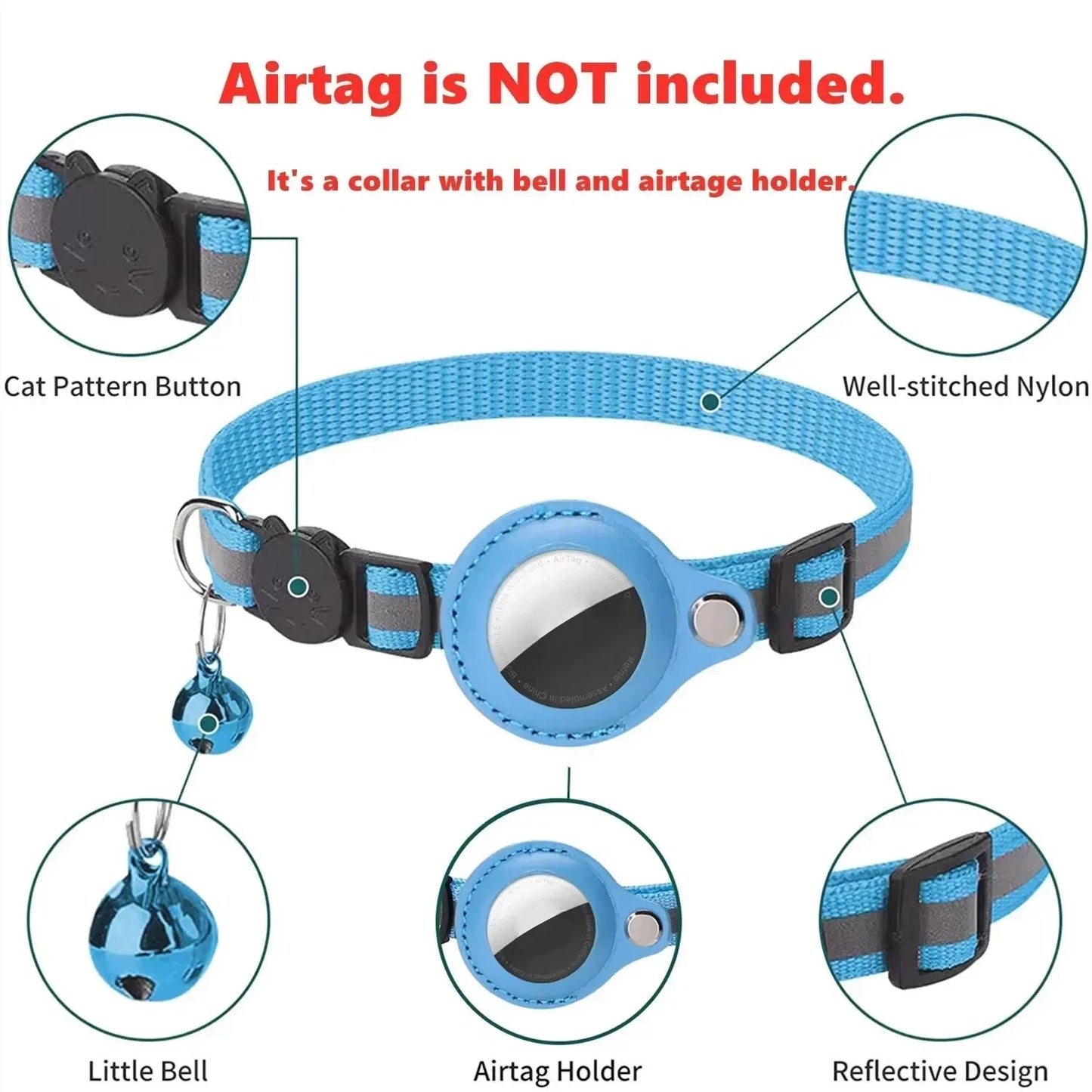 Anti-Lost Pet Airtag GPS Tracker Collar