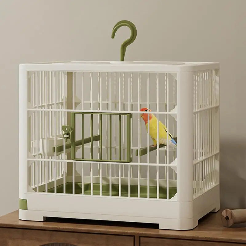 Portable Parrot Cage with Stand & Tray