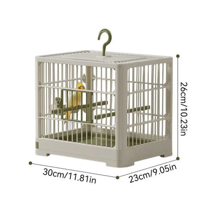 Portable Parrot Cage with Stand & Tray