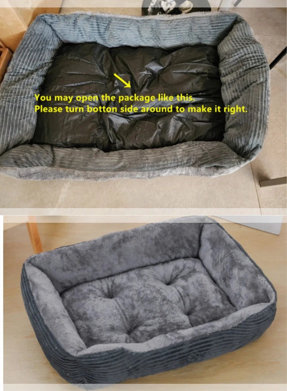 Pet Square Plush Sofa Bed