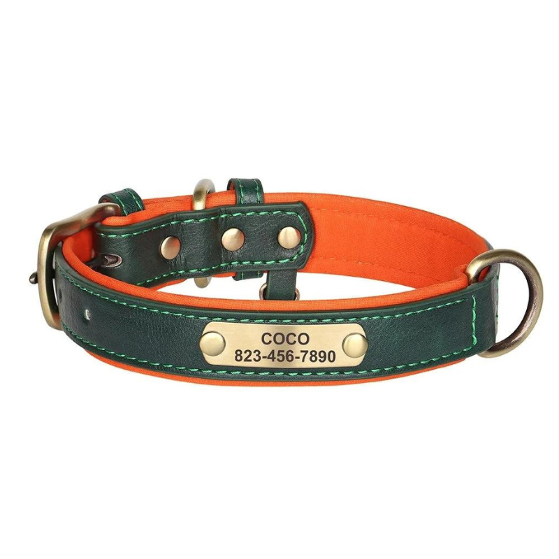 Engraved PU Leather Pet Collars